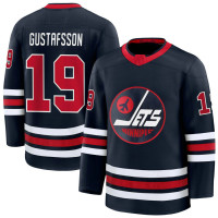 19 David Gustafsson Winnipeg Jets Alternate Premium Navy Jersey