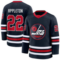 22 Mason Appleton Winnipeg Jets Alternate Premium Navy Jersey
