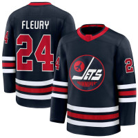 24 Haydn Fleury Winnipeg Jets Alternate Premium Navy Jersey
