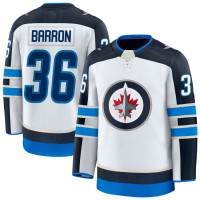 36 Morgan Barron Winnipeg Jets Away Premium White Jersey