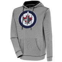 Winnipeg Jets Antigua Axe Bunker Tri-Blend Pullover Hoodie - Black
