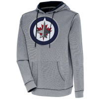 Winnipeg Jets Antigua Axe Bunker Tri-Blend Pullover Hoodie - Navy