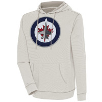 Winnipeg Jets Antigua Axe Bunker Tri-Blend Pullover Hoodie - Oatmeal