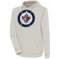 Winnipeg Jets Antigua Axe Bunker Tri-Blend Pullover Hoodie - Oatmeal