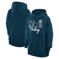 Winnipeg Jets G-III 4Her by Carl Banks Women's Team Fleece Pullover Hoodie - Navy