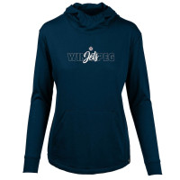 Winnipeg Jets Levelwear Women's Vivid Long Sleeve Hoodie T-Shirt - Navy