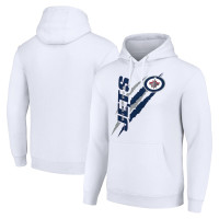 Winnipeg Jets Starter Color Scratch Fleece Pullover Hoodie - White