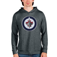 Winnipeg Jets Antigua Absolute Pullover Hoodie - Heathered Charcoal