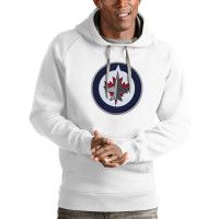 Winnipeg Jets Antigua Logo Victory Pullover Hoodie - White