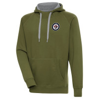 Winnipeg Jets Antigua Victory Pullover Hoodie - Olive