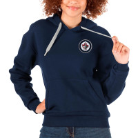Winnipeg Jets Antigua Women's Victory Pullover Hoodie - Navy Winnipeg Jets Antigua Women's Victory Pullover Hoodie - Navy
