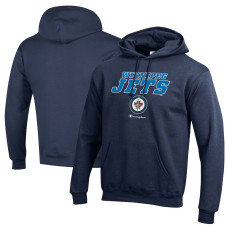 Winnipeg Jets Champion Eco Powerblend Pullover Hoodie - Navy