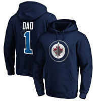 Winnipeg Jets #1 Dad Pullover Hoodie - Navy