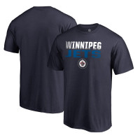 Winnipeg Jets Iconic Collection Fade Out T-Shirt - Navy
