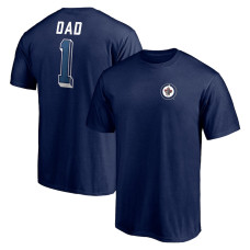 Winnipeg Jets Number One Dad Logo T-Shirt - Navy