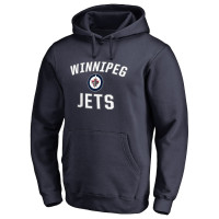 Winnipeg Jets Victory Arch Team Fitted Pullover Hoodie - Navy