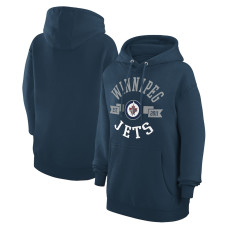 Winnipeg Jets G-III 4Her by Carl Banks Women's City Graphic Fleece Pullover Hoodie - Navy