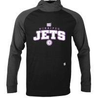 Winnipeg Jets Levelwear Hockey Fights Cancer Uproar Raglan Pullover Hoodie - Black