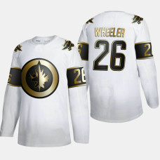 Men's Winnipeg Jets Blake Wheeler #26 NHL Golden Edition White Authentic Jersey
