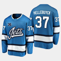 Winnipeg Jets #37 Connor Hellebuyck 2020-21 10th Anniversary Alternate Honor Dale Hawerchuk Navy Jersey