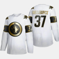Men's Winnipeg Jets Connor Hellebuyck #37 2020 Vezina Trophy White Jersey
