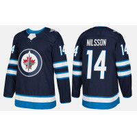 Winnipeg Jets #14 Retired Ulf Nilsson Home Navy Jersey