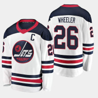 Men's Winnipeg Jets Blake Wheeler #26 White Breakaway Player Heritage Jersey