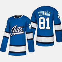 Winnipeg Jets Kyle Connor #81 2018-19 Blue Authentic Heritage Alternate Jersey