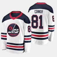 Men's Winnipeg Jets Kyle Connor #81 White Breakaway Player Heritage Jersey