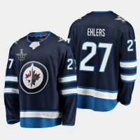 Men's Winnipeg Jets Nikolaj Ehlers #27 2020 Stanley Cup Playoffs Home Navy Jersey
