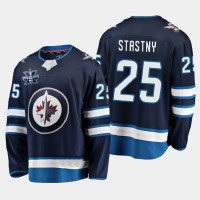Winnipeg Jets Paul Stastny #25 2020-21 Home 10th Anniversary Navy Jersey  -  Men