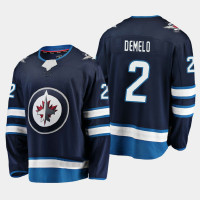 Men's Winnipeg Jets Dylan DeMelo #2 Home 2020-21 Breakaway Player Navy Jersey