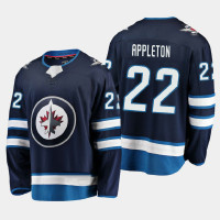 Men's Winnipeg Jets Mason Appleton #22 Home 2020-21 Breakaway Player Navy Jersey