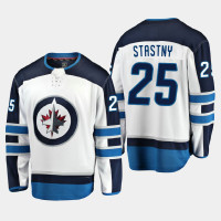Men's Winnipeg Jets Paul Stastny #25 Away 2020-21 Breakaway Player White Jersey