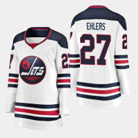 Women's Winnipeg Jets Nikolaj Ehlers #27 White Breakaway Heritage Jersey