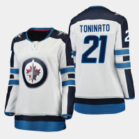 Women's Winnipeg Jets Dominic Toninato #21 2020-21 Away Breakaway Player White Jersey