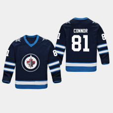 Youth Winnipeg Jets Kyle Connor #81 Replica Player Home Navy Jersey Youth Winnipeg Jets Kyle Connor #81 Replica Player Home Navy Jersey