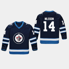 Youth Winnipeg Jets Retired Ulf Nilsson #14 Replica Player Home Navy Jersey Youth Winnipeg Jets Retired Ulf Nilsson #14 Replica Player Home Navy Jersey